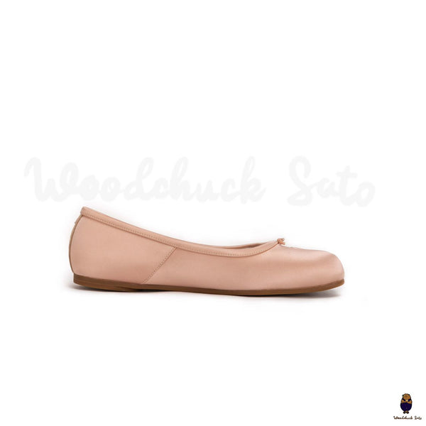 WoodchuckSato men's women's pink split-toe tabi Satin Ballerinas shoes sizes 35-45